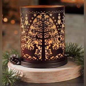 PartyLite Woodland deer votive hurricane.